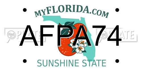 AFPA74 Florida License Plate