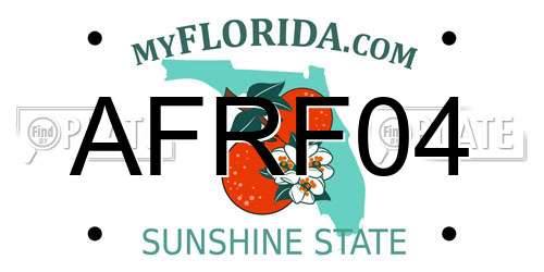 AFRF04 Florida License Plate