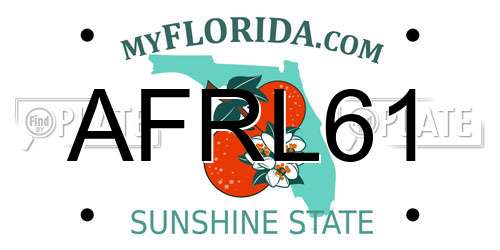 AFRL61 Florida License Plate