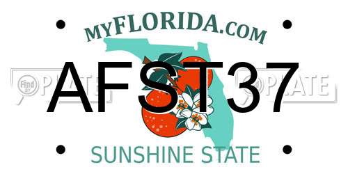 AFST37 Florida License Plate