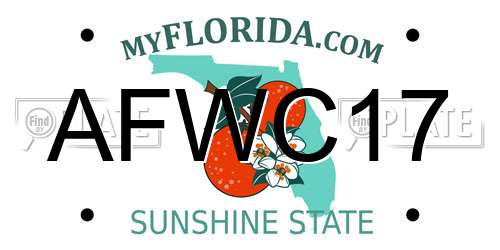 AFWC17 Florida License Plate