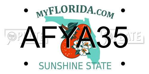 AFYA35 Florida License Plate