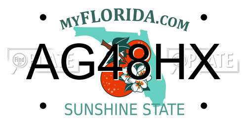 AG48HX Florida License Plate