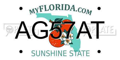 AG57AT Florida License Plate
