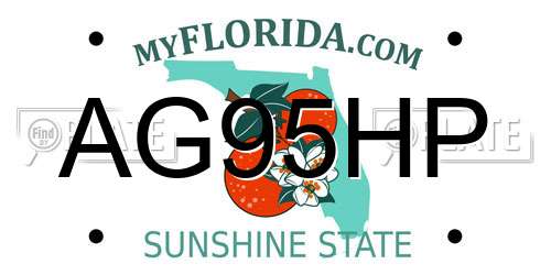 AG95HP Florida License Plate