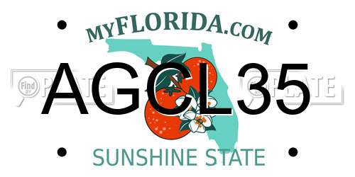 AGCL35 Florida License Plate