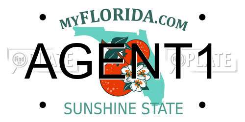 AGENT1 Florida License Plate