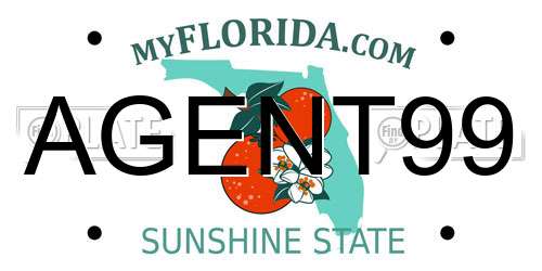 AGENT99 Florida License Plate