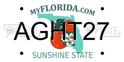AGHT27 Florida License Plate