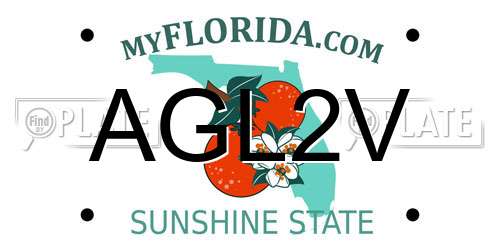 AGL2V Florida License Plate