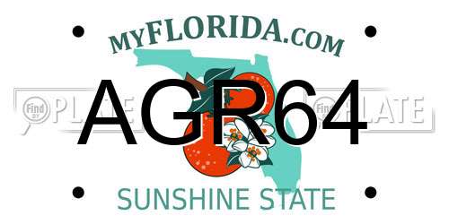 AGR64 Florida License Plate