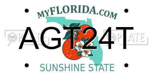 AGT24T Florida License Plate