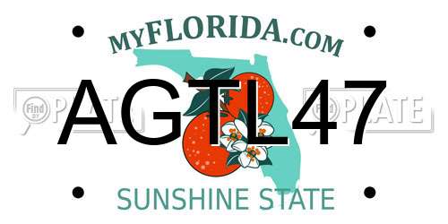 AGTL47 Florida License Plate