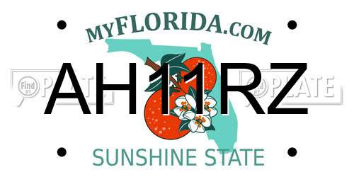 AH11RZ Florida License Plate
