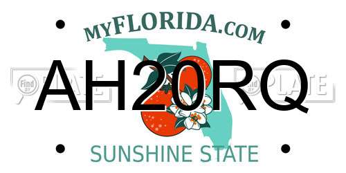 AH20RQ Florida License Plate