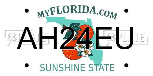 AH24EU Florida License Plate