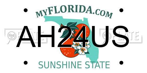 AH24US Florida License Plate