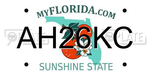 AH26KC Florida License Plate