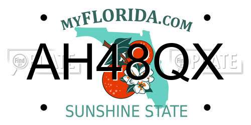 AH48QX Florida License Plate
