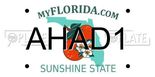 AHAD1 Florida License Plate