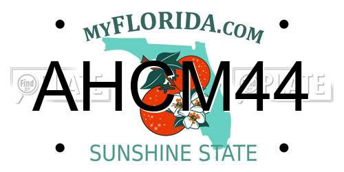 AHCM44 Florida License Plate