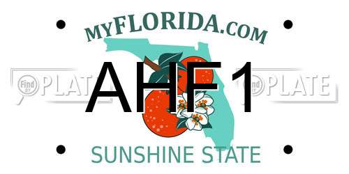 AHF1 Florida License Plate