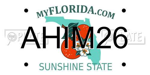 AHIM26 Florida License Plate