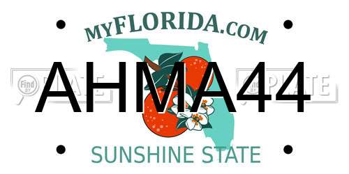 AHMA44 Florida License Plate