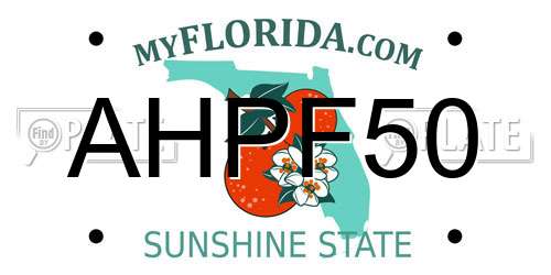 AHPF50 Florida License Plate