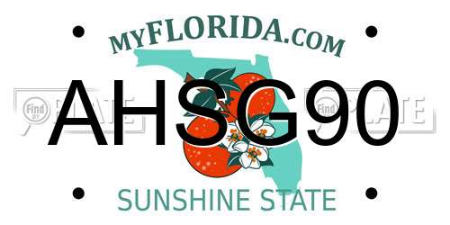 AHSG90 Florida License Plate