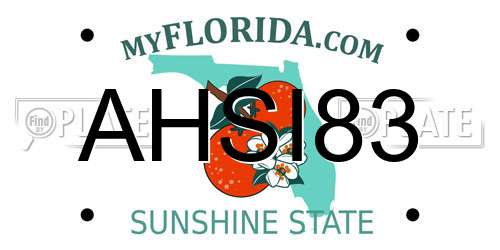 AHSI83 Florida License Plate