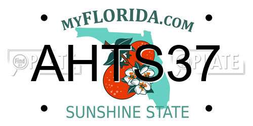 AHTS37 Florida License Plate