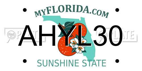 AHYL30 Florida License Plate