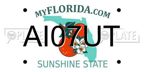 AI07UT Florida License Plate