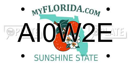 AI0W2E Florida License Plate