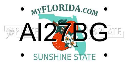 AI27BG Florida License Plate