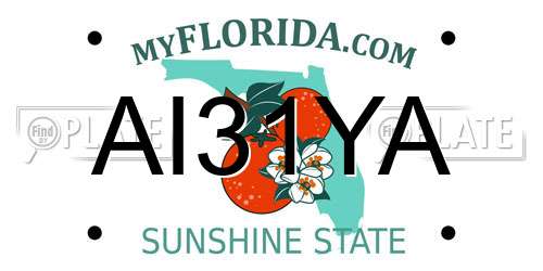 AI31YA Florida License Plate