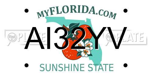 AI32YV Florida License Plate
