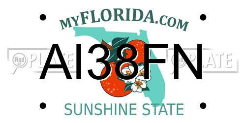 AI38FN Florida License Plate