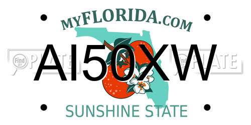 AI50XW Florida License Plate