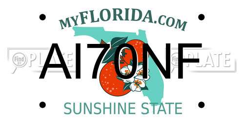 AI70NF Florida License Plate