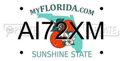 AI72XM Florida License Plate