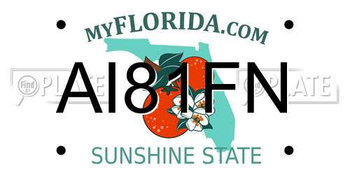 AI81FN Florida License Plate