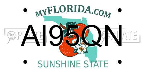 AI95QN Florida License Plate