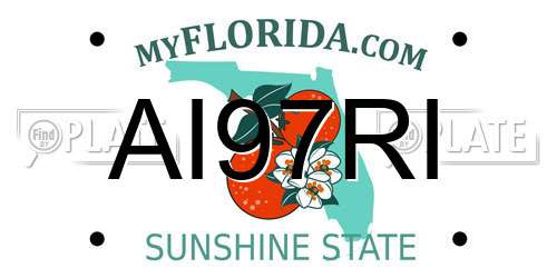 AI97RI Florida License Plate
