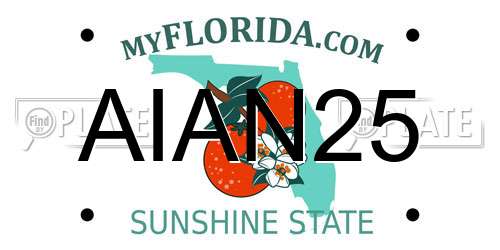 AIAN25 Florida License Plate