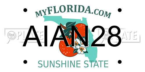 AIAN28 Florida License Plate