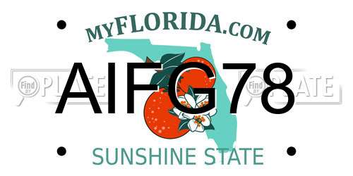 AIFG78 Florida License Plate