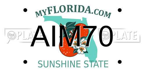 AIM70 Florida License Plate