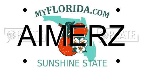 AIMERZ Florida License Plate